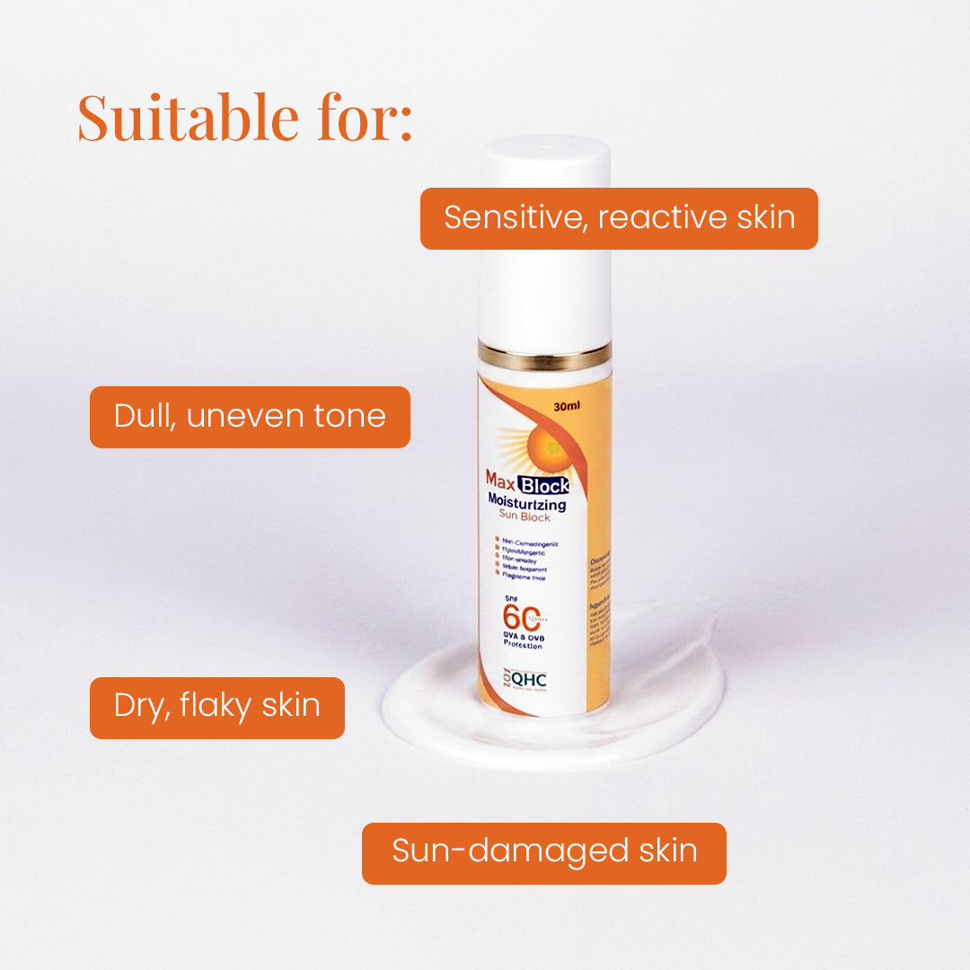 Max block SPF 60 Moisturizing Sunblock – Qhc.com.pk